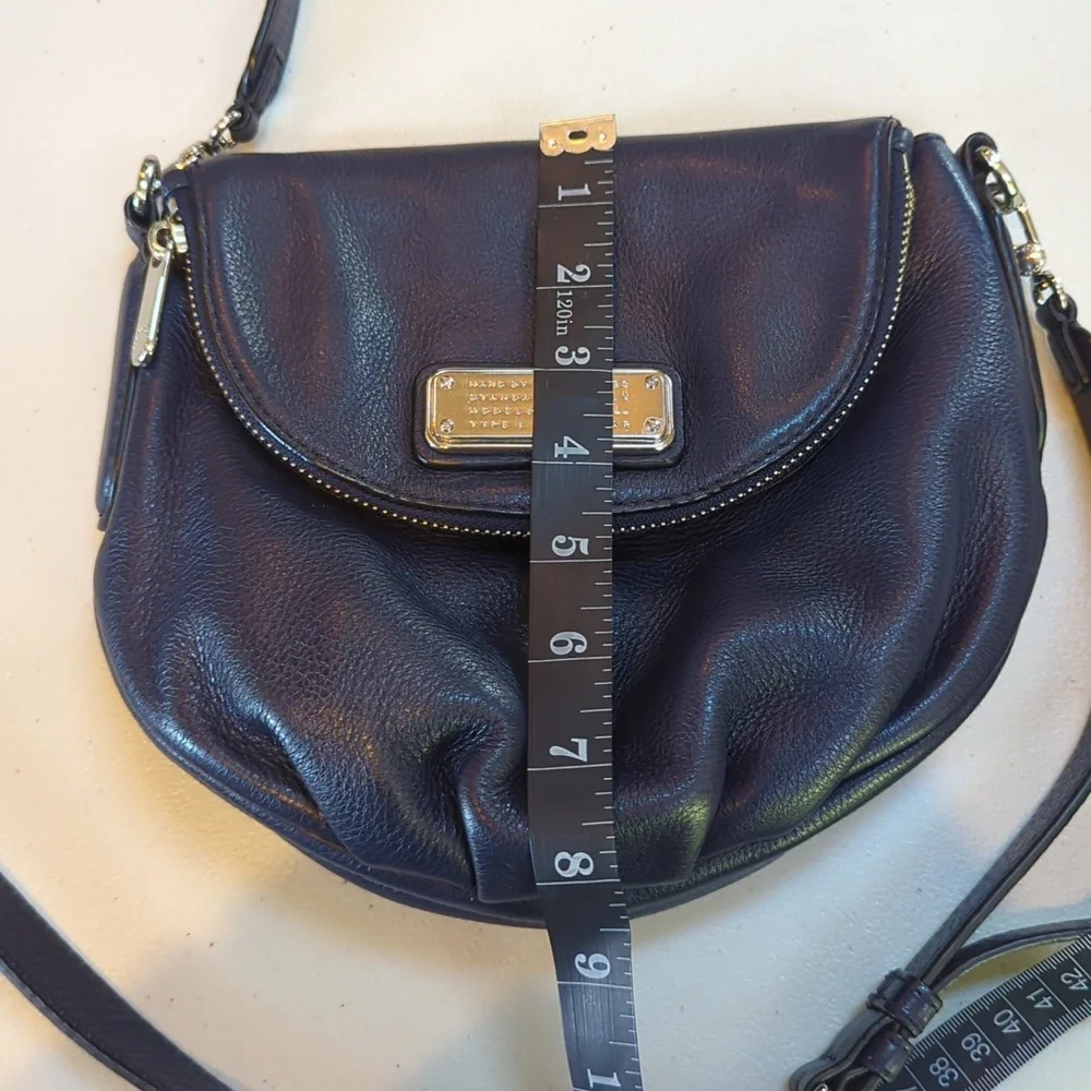 Marc by Marc Jacobs, Navy Blue Leather Crossbody Bag - Picture 4 of 10